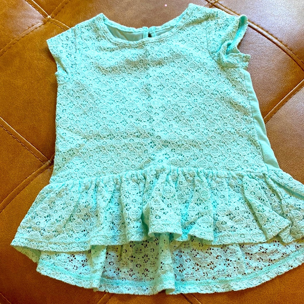 Sea foam green eyelet shirt